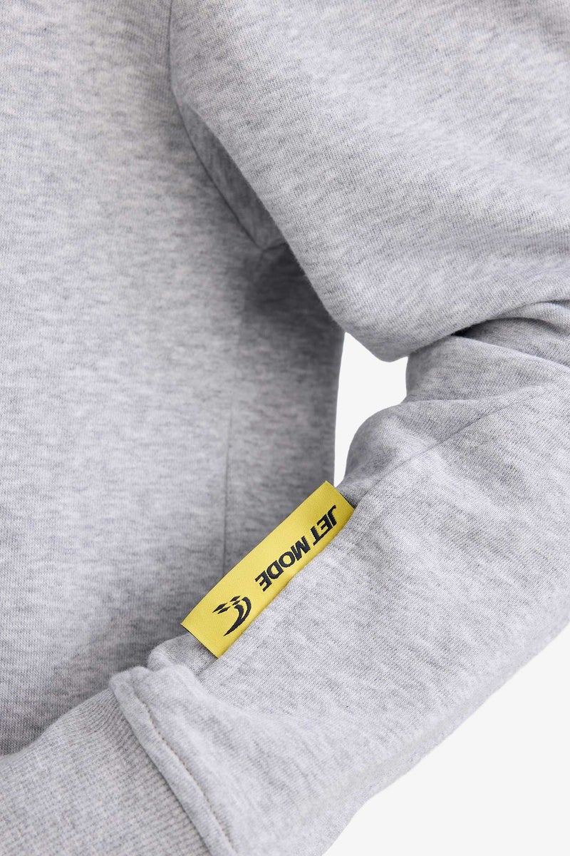 DeFacto Grey Man Boxy Fit Long Sleeve Hoodie Casual - Image 5